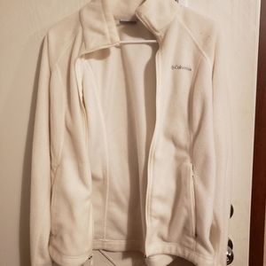 Columbia white fleece jacket